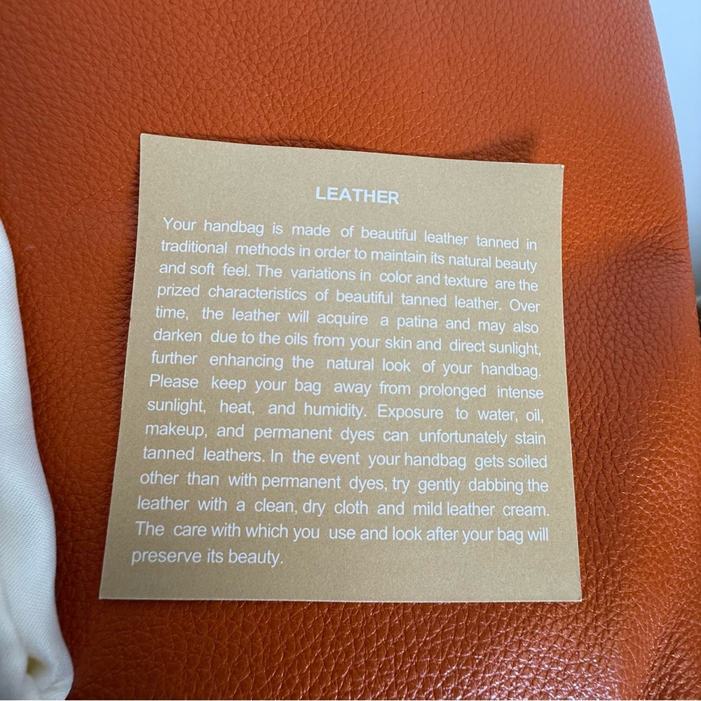 MICHAEL Michael Kors Soft Orange Leather Gold Chain Shoulder/Crossbody/Hand Bag - Picture 15 of 16
